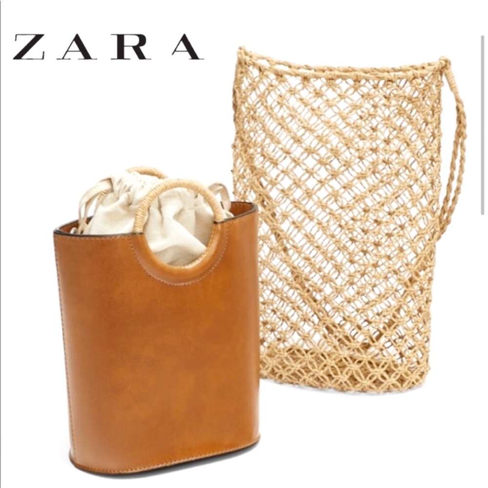 Net Mesh Leather Tote
